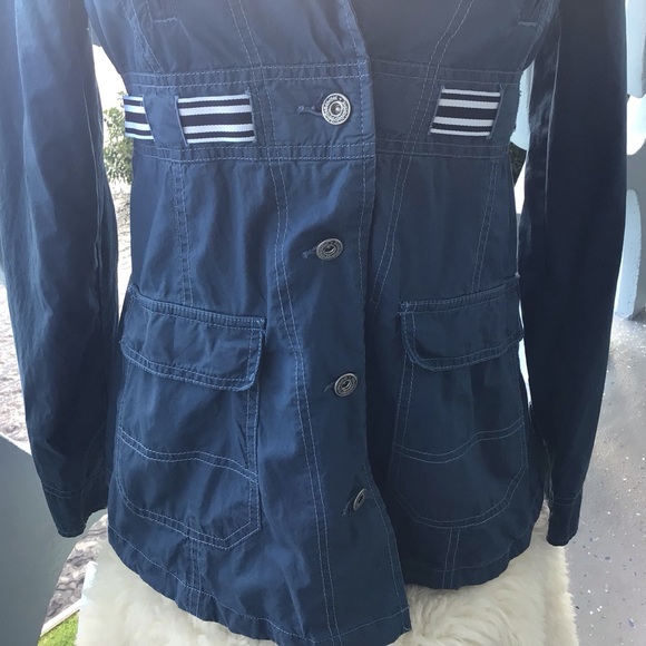 Free People 100% Cotton Utility Thigh Length Button Down Jacket Coat - Picture 9 of 16